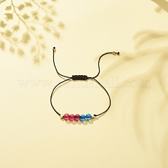 Braccialetto di perline intrecciate in acrilico e ottone&nbsp;BJEW-JB08547