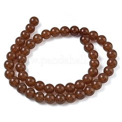 Teñidos naturales blancas abalorios de jade hebras&nbsp;GG-CBA9281-B02-8mm