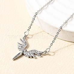 Комплекты серег-гвоздиков и ожерелий с подвесками из латуни и микропаве из кубического циркония SJEW-Z002-03P