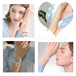 DIY-Set zur Herstellung von Schneeflocken-Armbändern&nbsp;BJEW-SC0001-08