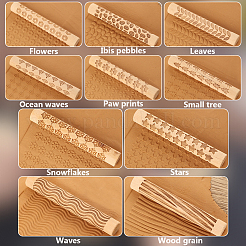 Prägestab aus Holz&nbsp;DIY-WH0504-892