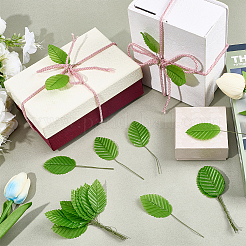 Искусственный лист из шелковой ткани ручной работы&nbsp;AJEW-WH20070-073