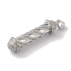 Покрытие стойки латунь микропаве прозрачные подвески из кубического циркония&nbsp;KK-B092-31P