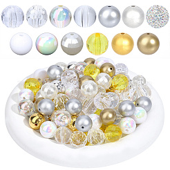 120pcs 12 Farben undurchsichtige Acrylperlen&nbsp;MACR-PA0001-69