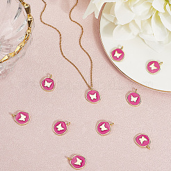 Кулоны с эмалью из латуни&nbsp;KK-BBC0020-43