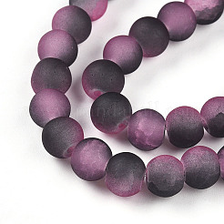 Стеклянные бусины кракле GLAA-N009-6mm-09