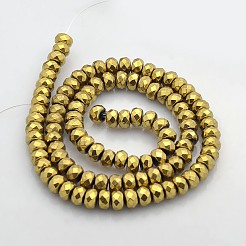 Electroplate non magnetici ematite sintetico fili di perline&nbsp;G-J208F-07
