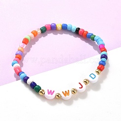 Эластичные браслеты из акрила&nbsp;BJEW-K299-01