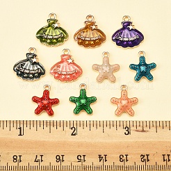 32шт 8 стиля подвески из сплава с эмалью&nbsp;ENAM-FS0002-66