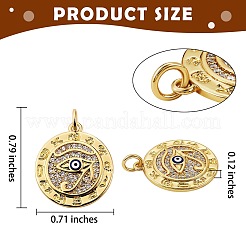 5 шт. Латунные подвески с микропаве&nbsp;ZIRC-SZ0003-07