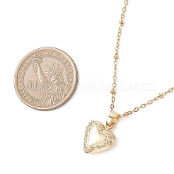 Подвеска в виде сердца из латуни с фотографией&nbsp;NJEW-JN05734