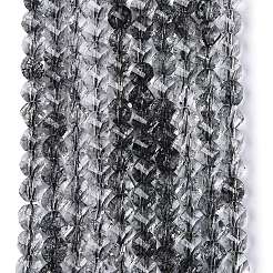 Fili di perline di vetro trasparenti screpolate&nbsp;GLAA-N068-02A-01