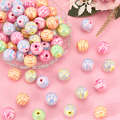 100 шт. акриловые бусины с цветным покрытием AB&nbsp;SACR-SP0001-17