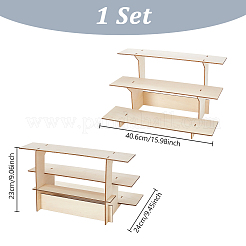 3-уровневые деревянные стеллажи для демонстрации товаров ODIS-WH0030-207