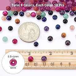 80шт 8 стиля бусины из натуральных смешанных драгоценных камней G-NB0002-98