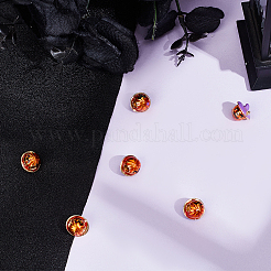 6 шт. хэллоуин латунные эмалевые европейские бусины KK-BBC0015-40
