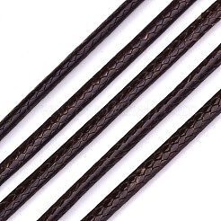 韓国産ワックスポリエステルコード  ジュエリー作りのための  ココナッツブラウン  2mm  約10m /ロール&nbsp;X-YC-Q006-2.0mm-11