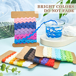 4 крады 4 стиля полиэстер волнистая бахрома отделочная лента DIY-GF0009-47