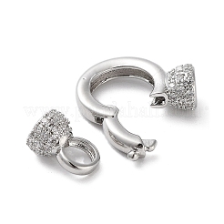 Латунная стойка с микропаве из кубического циркония ZIRC-P117-02A-P