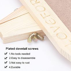 2 комплект рамок для фотографий из натурального дерева в 2 стилях&nbsp;DJEW-OC0001-06