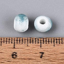 Perles de porcelaine de craquements main&nbsp;PORC-Q008-06A-07