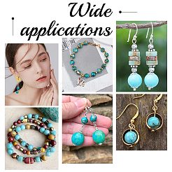 117 шт. 4 стиля синтетических бусин желтого бирюзового (яшмового) цвета&nbsp;TURQ-AR0001-22