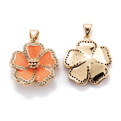 Настоящая 18k позолоченная латунная подвеска с микропаве ZIRC-M114-32G