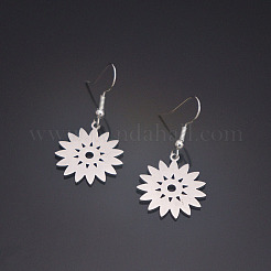 Pendientes colgantes de acero inoxidable 304 para mujer&nbsp;WGD83C1-01