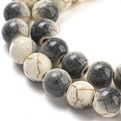 Синтетические бирюзовые бусины G-H060-03D