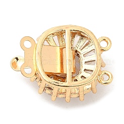 Латунные застежки из прозрачного кубического циркония с микропаве&nbsp;LS-KK-E052-01A-G01