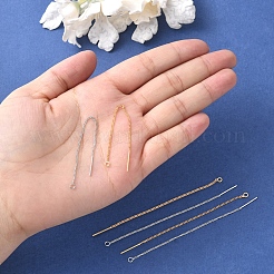 8 шт. 2-х цветная латунная фурнитура для сережек-гвоздиков&nbsp;KK-FS0001-52