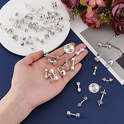 32 шт. 8 стиля тибетского стиля сплав подвески и комплекты бусин TIBE-ME0001-01