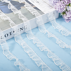 10 ярд плиссированной кружевной отделки из полиэстера&nbsp;OCOR-GF0003-52C