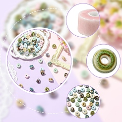50 pièces de perles en porcelaine faites à la main de 10 couleurs&nbsp;PORC-YW0001-66