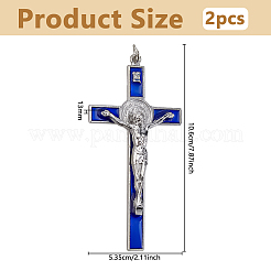 Большие подвески с эмалью из цинкового сплава&nbsp;PALLOY-WH0816-047P-A