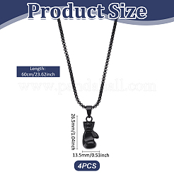 4 шт. ожерелье с подвеской в виде боксерских перчаток из сплава&nbsp;NJEW-UN0001-63EB