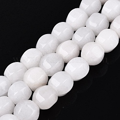 Natürliche weiße Jade perlen Stränge&nbsp;G-Q608-08A-01