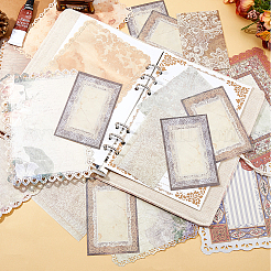 Цветочные кружевные бумажные блокноты для скрапбукинга AJEW-FH0007-65