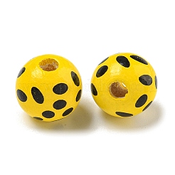 Perles européennes en bois imprimées&nbsp;WOOD-G022-18I