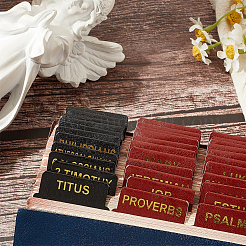 10 feuille d'onglets bibliques en simili cuir PU&nbsp;STIC-WH0004-26A