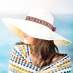 Лента из полиэстера в этническом стиле&nbsp;OCOR-WH0077-37B