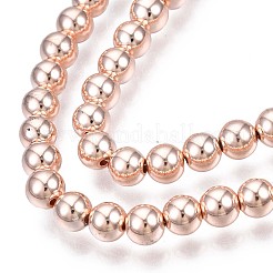 Chapelets de perles en hématite synthétique sans magnétiques&nbsp;G-L485-01C-RG