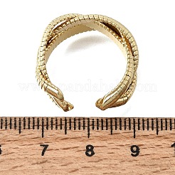Offene Manschettenringe aus Messing für Damen&nbsp;RJEW-F215-11G