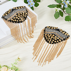 2 шт. железный модный эполет с кисточками DIY-FH0006-40