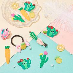 48 шт. 6 стиля ПВХ пластиковые кабошоны PVC-SC0001-01