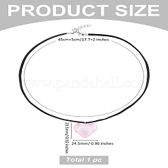 1 шт. стеклянные подвески в форме сердца для женщин&nbsp;NJEW-LP0001-12B