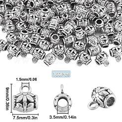 160 шт. цветочные тибетские литые трубчатые дужки TIBE-SP0001-08