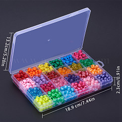 Пластиковые бусины смешанного стиля MACR-WH0005-01