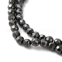 Non magnetici ematite sintetico collane di perline rotonde&nbsp;NJEW-R259-01