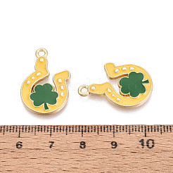 Подвески из сплава с эмалью ко дню святого патрика&nbsp;ENAM-T024-47A-G